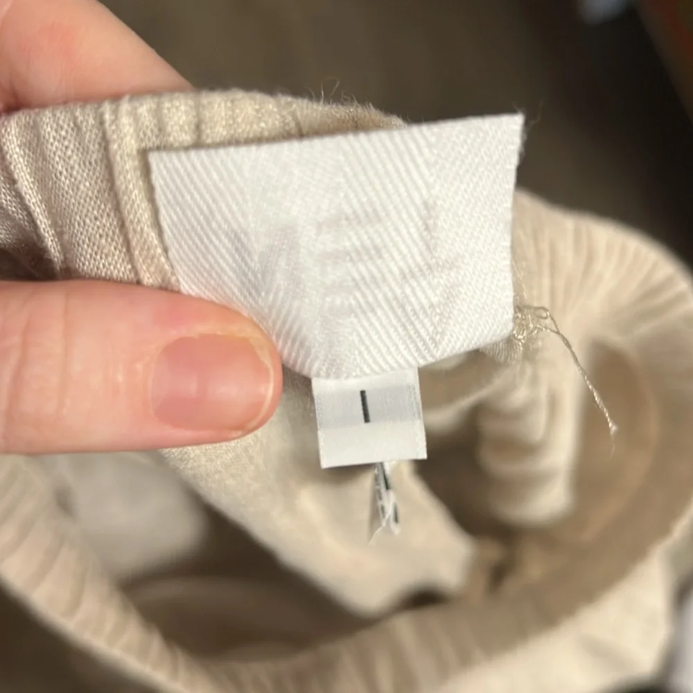 PLANET by Lauren G 100% Linen Cream Crop Pull‎ On Pants